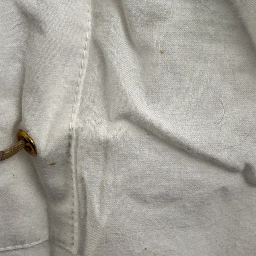 Chico’s Peasant Top 3/4 Sleeves Optic White Blouse Top Lace Up Tunic Women’s New - Picture 13 of 13